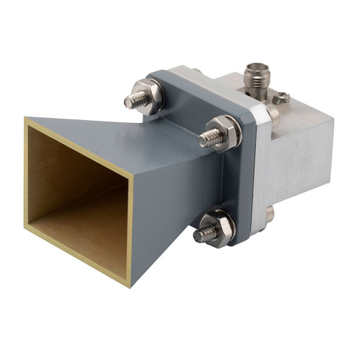 WR-62 Standard Gain Horn with 10 dBi gain, SMA Female connector FMWAN062-10SF