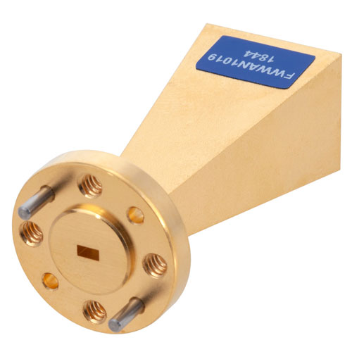 Standard Gain Horn Waveguide Antenna, WR-10, 75 GHz to 110 GHz, UG-387/U-Mod Round Cover Flange, 20 dBi Nominal Gain FMWAN1019