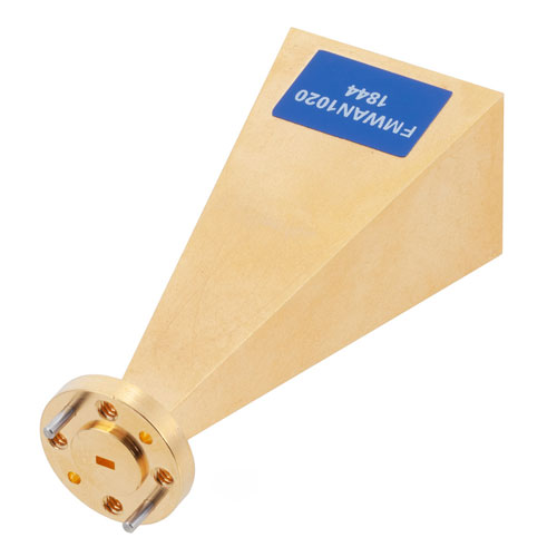 Standard Gain Horn Waveguide Antenna, WR-10, 75 GHz to 110 GHz, UG-387/U-Mod Round Cover Flange, 25 dBi Nominal Gain FMWAN1020