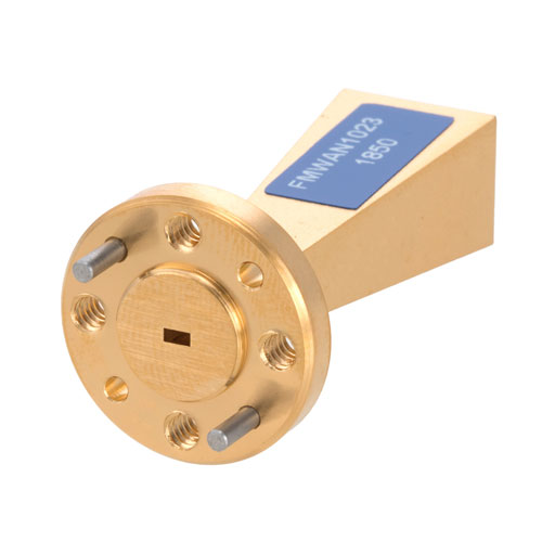 Standard Gain Horn Waveguide Antenna, WR-8, 90 GHz to 140 GHz, UG-387/U-Mod Round Cover Flange, 20 dBi Nominal Gain FMWAN1023