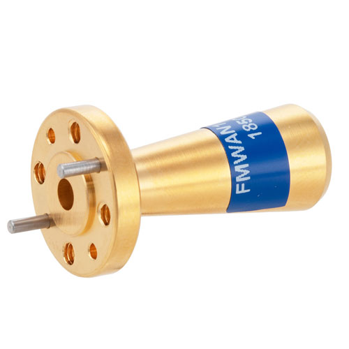 Conical Gain Horn Waveguide Antenna, WR-15, 58 GHz to 68 GHz, UG-385/U Round Cover Flange, 15 dB Nominal Gain FMWAN1038