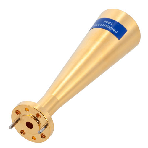 Conical Gain Horn Waveguide Antenna, WR-15, 58 GHz to 68 GHz, UG-385/U Round Cover Flange, 20 dBi Nominal Gain FMWAN1039