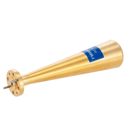 Conical Gain Horn Waveguide Antenna, WR-6, 100 GHz to 112 GHz, UG-387/U-Mod Round Cover Flange, 25 dBi Nominal Gain FMWAN1064