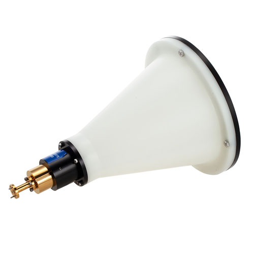 Lens Horn Waveguide Antenna, WR-15, 55 GHz to 65 GHz, UG-385/U Round Cover Flange, 37 dBi Nominal Gain FMWAN1078