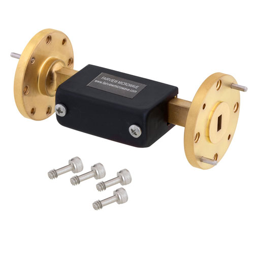 WR-19 Waveguide Attenuator Fixed 30 dB Operating from 40 GHz to 60 GHz, UG-383/U-Mod Round Cover Flange FMWAT1003-30