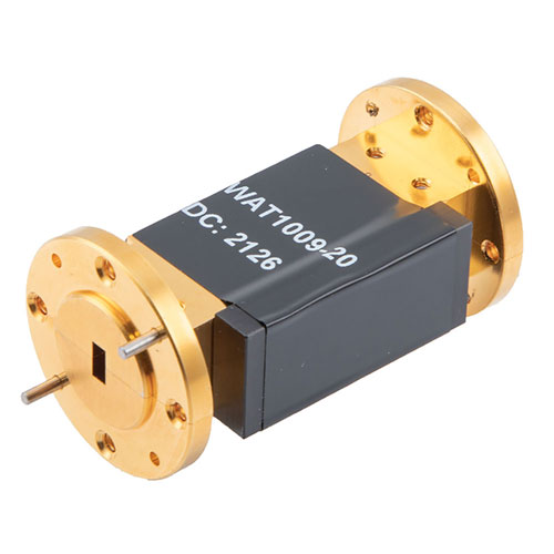 WR-19 Waveguide Attenuator Fixed 20 dB Operating from 40 GHz to 60 GHz, UG-383/U-Mod Round Cover Flange, 3W Max Power FMWAT1009-20