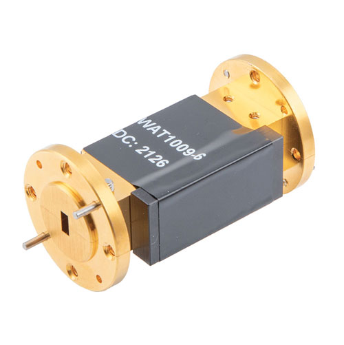WR-19 Waveguide Attenuator Fixed 6 dB Operating from 40 GHz to 60 GHz, UG-383/U-Mod Round Cover Flange, 3W Max Power FMWAT1009-6