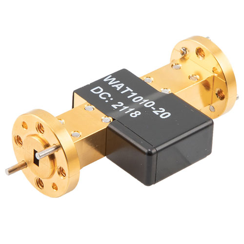 WR-15 Waveguide Attenuator Fixed 20 dB Operating from 50 GHz to 75 GHz, UG-385/U Round Cover Flange, 2W Max Power FMWAT1010-20