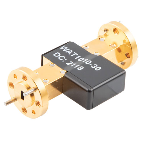WR-15 Waveguide Attenuator Fixed 30 dB Operating from 50 GHz to 75 GHz, UG-385/U Round Cover Flange, 2W Max Power FMWAT1010-30
