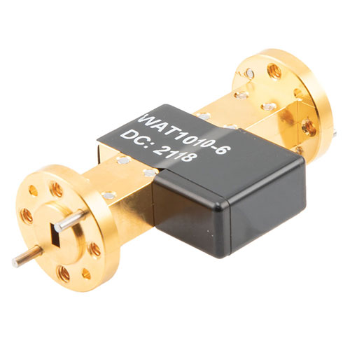 WR-15 Waveguide Attenuator Fixed 6 dB Operating from 50 GHz to 75 GHz, UG-385/U Round Cover Flange, 2W Max Power FMWAT1010-6