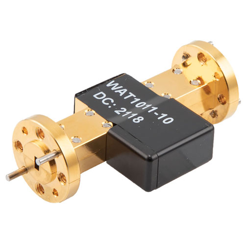 WR-12 Waveguide Attenuator Fixed 10 dB Operating from 60 GHz to 90 GHz, UG-387/U Round Cover Flange, 1W Max Power FMWAT1011-10
