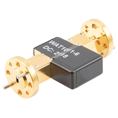 WR-12 Waveguide Attenuator Fixed 6 dB Operating from 60 GHz to 90 GHz, UG-387/U Round Cover Flange, 1W Max Power FMWAT1011-6