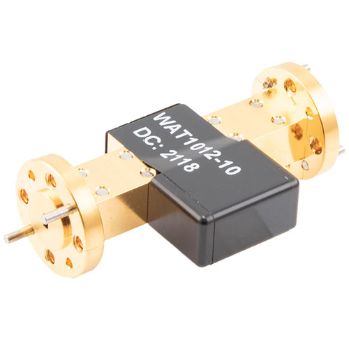 WR-10 Waveguide Attenuator Fixed 10 dB Operating from 75 GHz to 110 GHz, UG-387/U-Mod Round Cover Flange, 1W Max Power FMWAT1012-10
