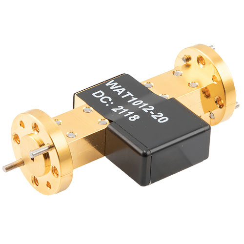 WR-10 Waveguide Attenuator Fixed 20 dB Operating from 75 GHz to 110 GHz, UG-387/U-Mod Round Cover Flange, 1W Max Power FMWAT1012-20