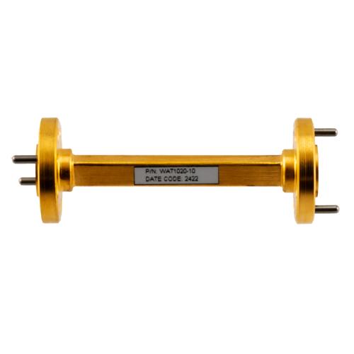 WR-12 Waveguide Fixed Attenuator, 10 dB, Operating from 60 GHz to 90 GHz, UG-387/U Round Cover Flange, Rated to 0.1 Watt FMWAT1020-10