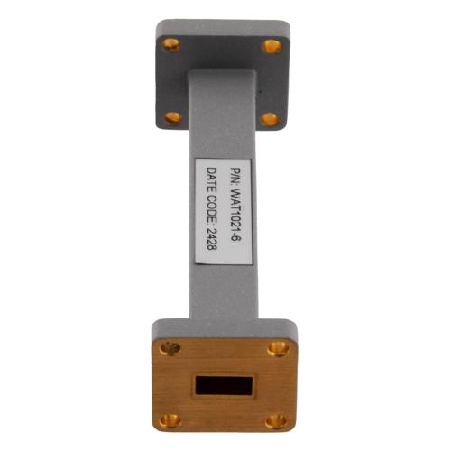 WR-34 Waveguide Fixed Attenuator, 6 dB, Operating from 21.7 GHz to 33 GHz, UG-1530/U Square Cover Flange, Rated to 0.5 Watt FMWAT1021-6