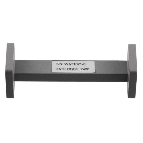 WR-34 Waveguide Fixed Attenuator, 6 dB, Operating from 21.7 GHz to 33 GHz, UG-1530/U Square Cover Flange, Rated to 0.5 Watt FMWAT1021-6