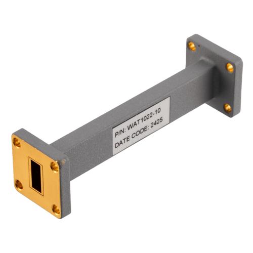 WR-42 Waveguide Fixed Attenuator, 10 dB, Operating from 17.6 GHz to 26.7 GHz, UG-595/U Square Cover Flange, Rated to 1 Watt FMWAT1022-10