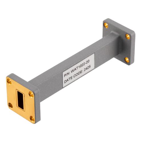 WR-42 Waveguide Fixed Attenuator, 20 dB, Operating from 17.6 GHz to 26.7 GHz, UG-595/U Square Cover Flange, Rated to 1 Watt FMWAT1022-20