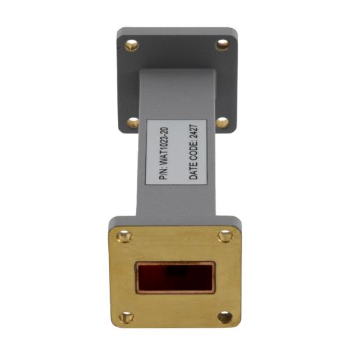 WR-90 Waveguide Fixed Attenuator, 20 dB, Operating from 8.2 GHz to 12.4 GHz, UG-39/U Square Cover Flange, Rated to 2 Watt FMWAT1023-20