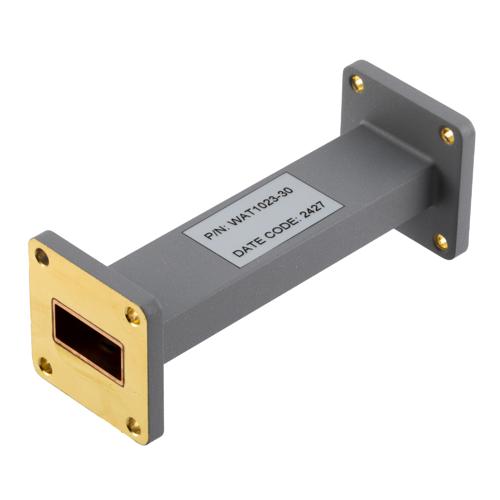 WR-90 Waveguide Fixed Attenuator, 30 dB, Operating from 8.2 GHz to 12.4 GHz, UG-39/U Square Cover Flange, Rated to 2 Watt FMWAT1023-30