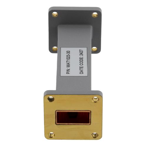 WR-90 Waveguide Fixed Attenuator, 30 dB, Operating from 8.2 GHz to 12.4 GHz, UG-39/U Square Cover Flange, Rated to 2 Watt FMWAT1023-30
