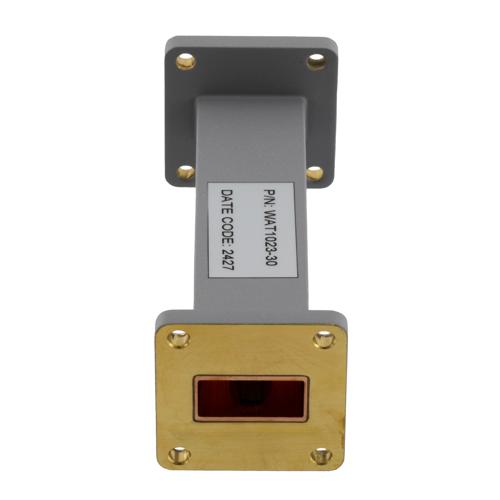 WR-90 Waveguide Fixed Attenuator, 30 dB, Operating from 8.2 GHz to 12.4 GHz, UG-39/U Square Cover Flange, Rated to 2 Watt FMWAT1023-30
