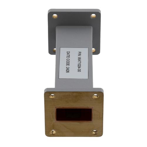 WR-112 Waveguide Fixed Attenuator, 30 dB, Operating from 6.57 GHz to 9.99 GHz, UG-51/U Square Cover Flange, Rated to 2 Watt FMWAT1024-30