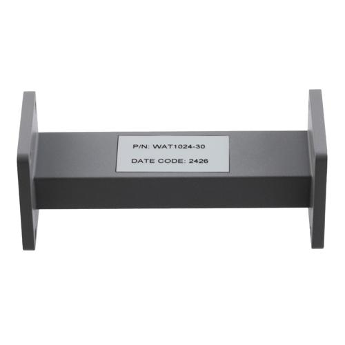 WR-112 Waveguide Fixed Attenuator, 30 dB, Operating from 6.57 GHz to 9.99 GHz, UG-51/U Square Cover Flange, Rated to 2 Watt FMWAT1024-30