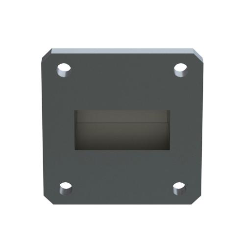 WR-112 Square Type Flange to End Launch SMA Female Waveguide to Coax Adapter Operating from 7.05 GHz to 10 GHz FMWCA9865