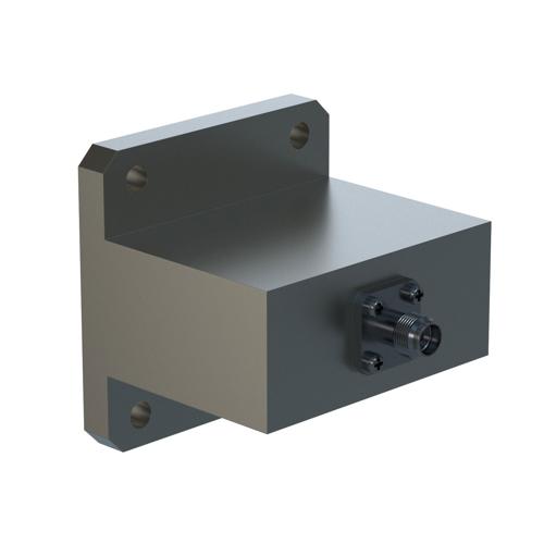 WR-112 Square Type Flange to End Launch SMA Female Waveguide to Coax Adapter Operating from 7.05 GHz to 10 GHz FMWCA9865