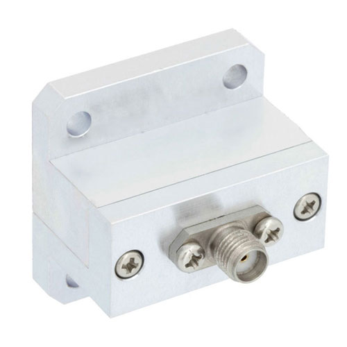 WR-51 Square Type Flange to End Launch SMA Female Waveguide to Coax Adapter Operating From 15 GHz to 22 GHz FMWCA9879