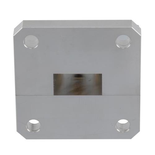 WR-51 to SMA Female Waveguide to Coax Adapter Square Cover Flange with 15 GHz to 22 GHz N Band in Aluminum FMWCA9879A
