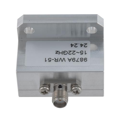 WR-51 to SMA Female Waveguide to Coax Adapter Square Cover Flange with 15 GHz to 22 GHz N Band in Aluminum FMWCA9879A