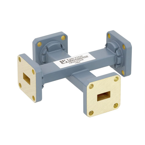 30 dB WR-34 Waveguide Crossguide Coupler with UG-1530/U Square Cover Flange from 22 GHz to 33 GHz in Copper Alloy FMWCP1036