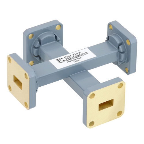 40 dB WR-34 Waveguide Crossguide Coupler with UG-1530/U Square Cover Flange from 22 GHz to 33 GHz in Copper Alloy FMWCP1037