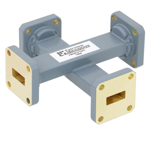 40 dB WR-42 Waveguide Crossguide Coupler with UG-595/U Square Cover Flange from 18 GHz to 26.5 GHz in Copper Alloy FMWCP1041