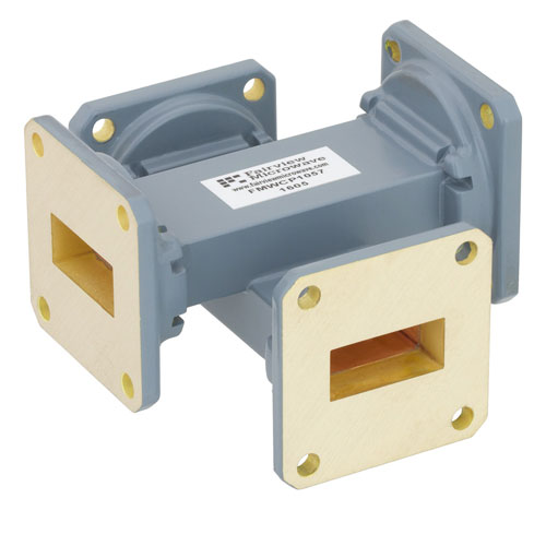 40 dB WR-90 Waveguide Crossguide Coupler with UG-39/U Square Cover Flange from 8.2 GHz to 12.4 GHz in Copper Alloy FMWCP1057