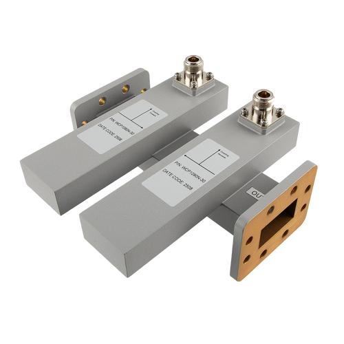 30 dB WR-159 Waveguide Dual Directional Crossguide Coupler with CPR-159F and N Female Coupling Ports from 4.64 GHz to 7.05 GHz in Aluminum FMWCP1090N-30