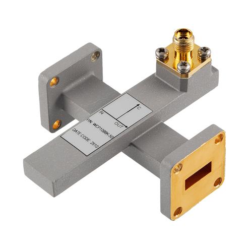 50 dB WR-42 Waveguide Crossguide Coupler with UG-595/U and 2.92mm Female Coupling Port from 17.6 GHz to 26.7 GHz in Brass FMWCP1098K-50