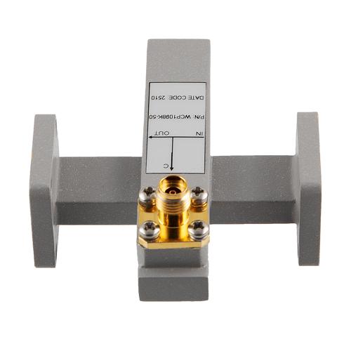 50 dB WR-42 Waveguide Crossguide Coupler with UG-595/U and 2.92mm Female Coupling Port from 17.6 GHz to 26.7 GHz in Brass FMWCP1098K-50