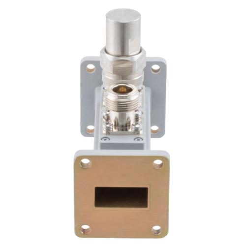 30 dB WR-90 Waveguide Loop Coupler, UG Cover Flange, N Female Coupled Port, 8.2 GHz to 12.5 GHz in Aluminum FMWCP1100N-30