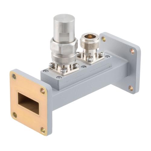 30 dB WR-90 Waveguide Loop Coupler, UG Cover Flange, N Female Coupled Port, 8.2 GHz to 12.5 GHz in Aluminum FMWCP1100N-30