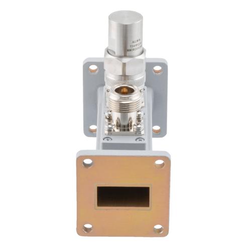 40 dB WR-90 Waveguide Loop Coupler, UG Cover Flange, N Female Coupled Port, 8.2 GHz to 12.5 GHz in Aluminum FMWCP1100N-40