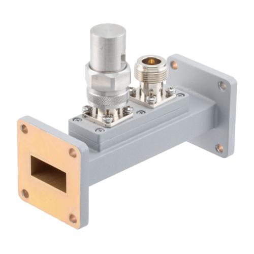 40 dB WR-90 Waveguide Loop Coupler, UG Cover Flange, N Female Coupled Port, 8.2 GHz to 12.5 GHz in Aluminum FMWCP1100N-40
