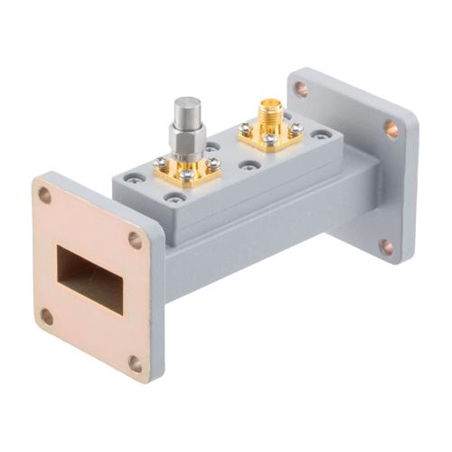 30 dB WR-90 Waveguide Loop Coupler, UG Cover Flange, SMA Female Coupled Port, 8.2 GHz to 12.5 GHz in Aluminum FMWCP1100S-30