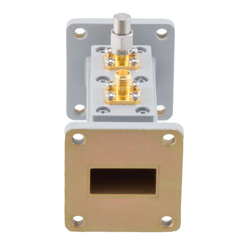 50 dB WR-90 Waveguide Loop Coupler, UG Cover Flange, SMA Female Coupled Port, 8.2 GHz to 12.5 GHz in Aluminum FMWCP1100S-50