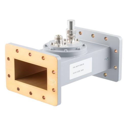 50 dB WR-340 Waveguide Loop Coupler, CPR340F Flange, N Female Coupled Port, 2.17 GHz to 3.3 GHz in Aluminum FMWCP1105N-50