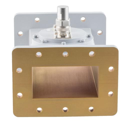 50 dB WR-340 Waveguide Loop Coupler, CPR340F Flange, N Female Coupled Port, 2.17 GHz to 3.3 GHz in Aluminum FMWCP1105N-50