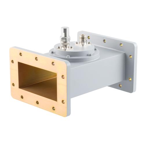 30 dB WR-430 Waveguide Loop Coupler, CPR430F Flange, N Female Coupled Port, 1.72 GHz to 2.61 GHz in Aluminum FMWCP1106N-30